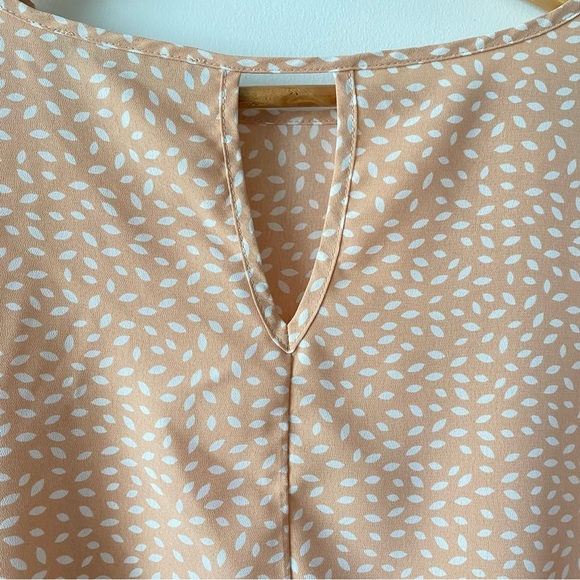 Suzy Shier Ballet Neck Split Sleeves Batwing 3/4 Sleeves Tie Front Blouse - Picture 4 of 12